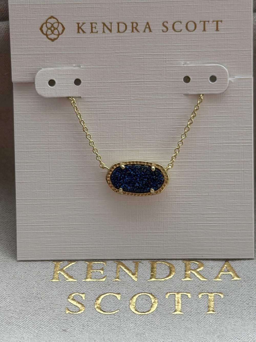 Kendra Scott Blue Crystal Cluster Pendant Necklace - Picture 1 of 3